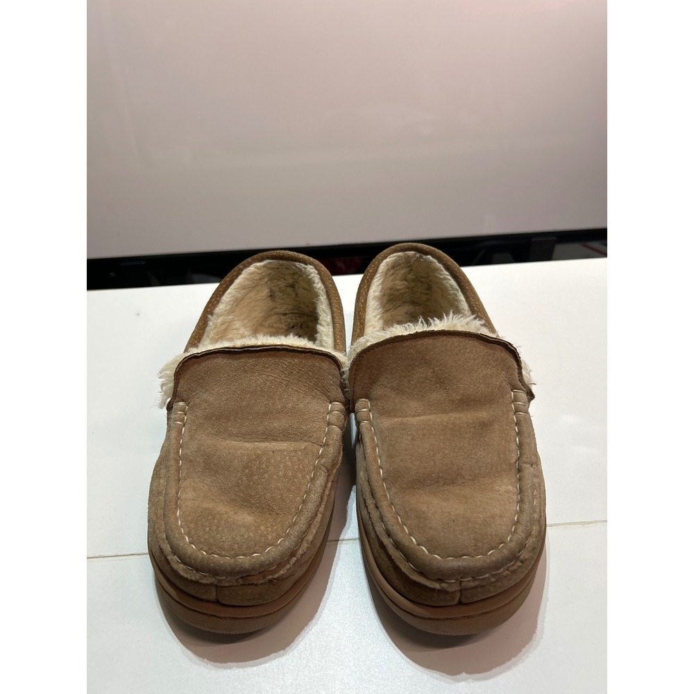 Harrison Moc  Suede Leather faux fur  Lined Slip On Loafer Moccasin‎ Slipper